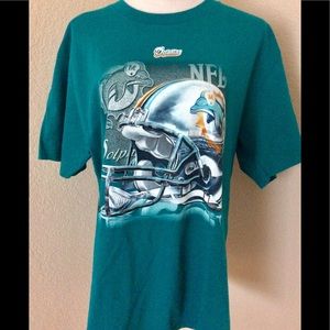 Miami Dolphins NFL T shirt aqua blue vintage shirt